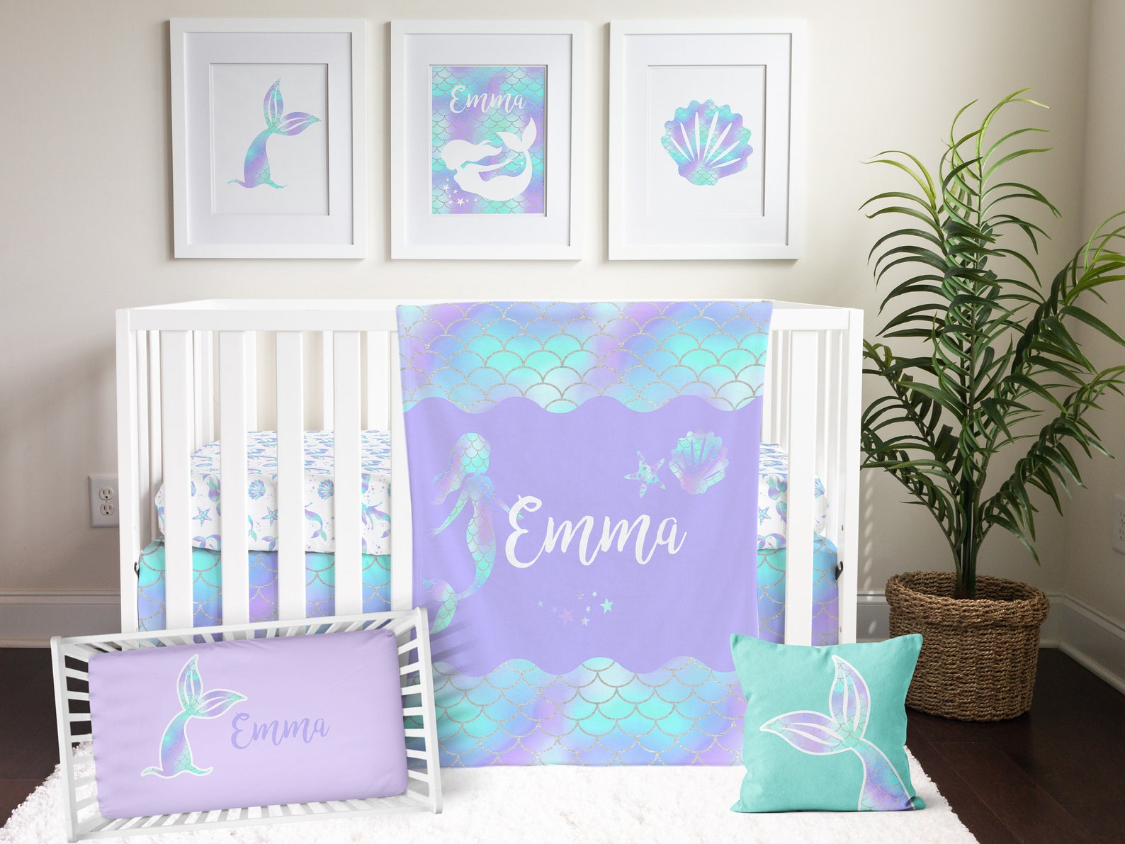 Nursery Wall Art Mermaid Decor Girl Nursery Decor Mermaid - Etsy