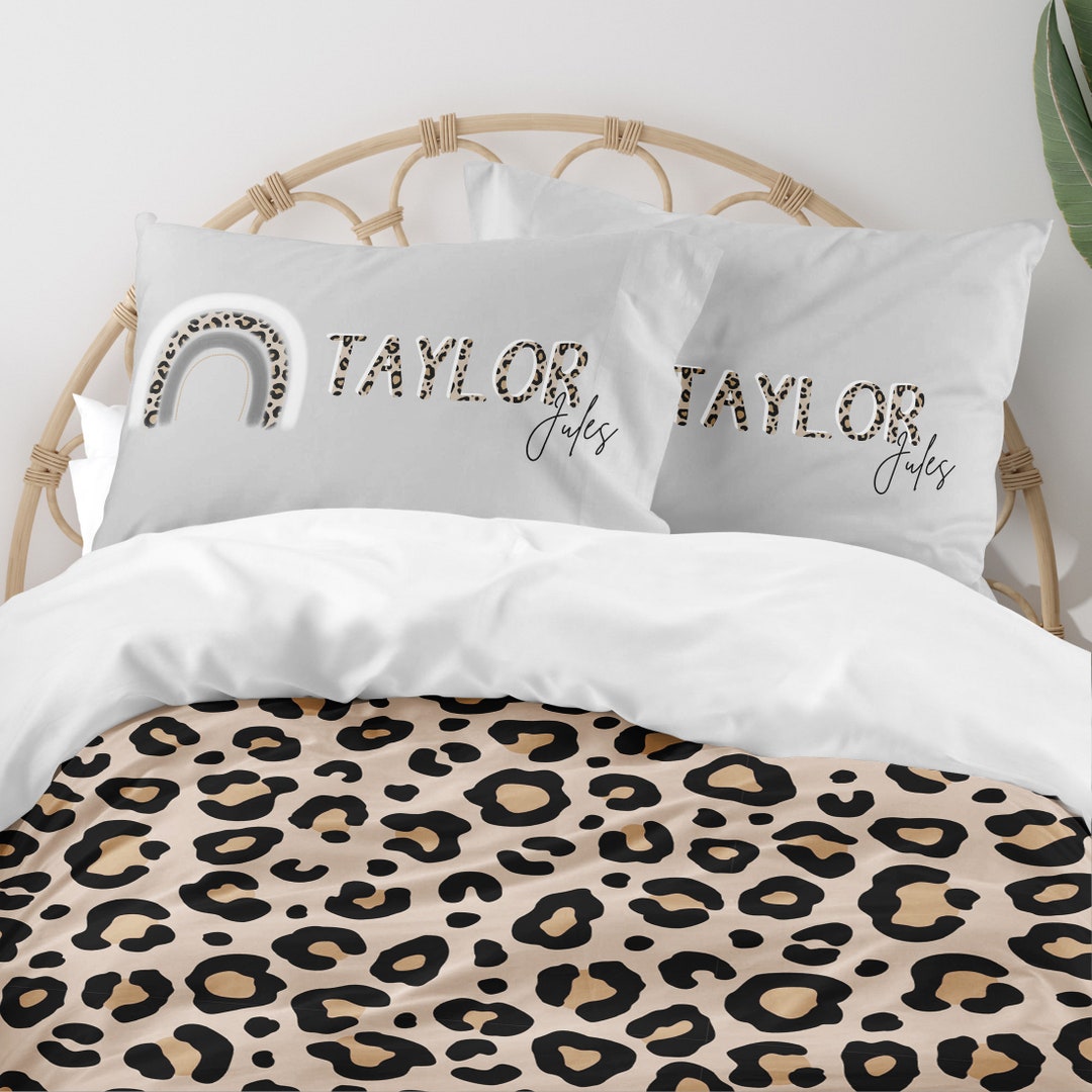 Leopard Rainbow Bedding Set Leopard Gender Neutral Bedding Etsy