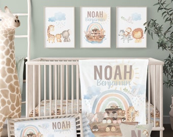 Boy+Neutral Crib Bedding