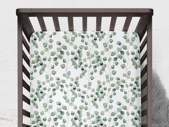 greenery crib bedding