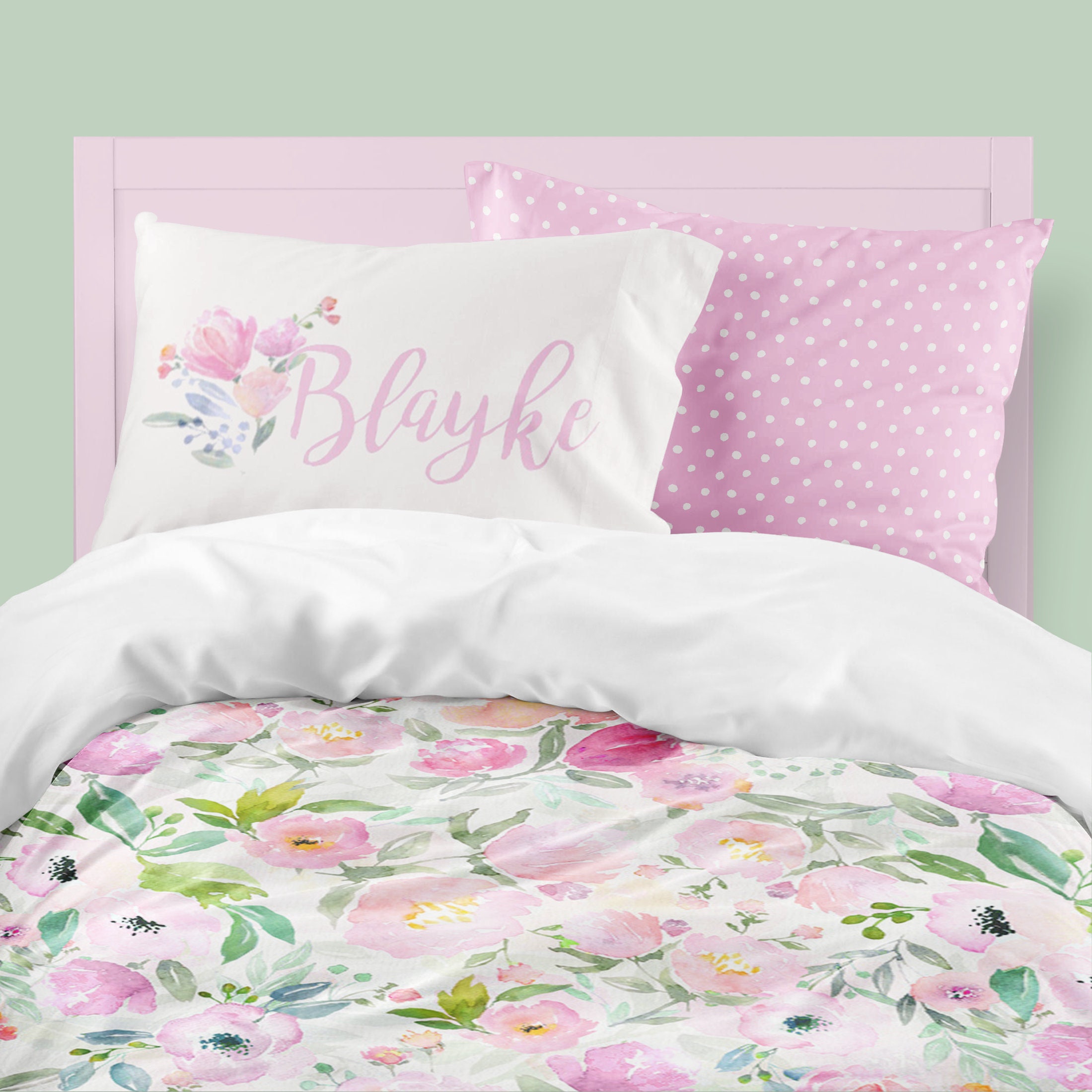 Bedding Floral Girls Room Decor Duvet Cover Comforter Etsy