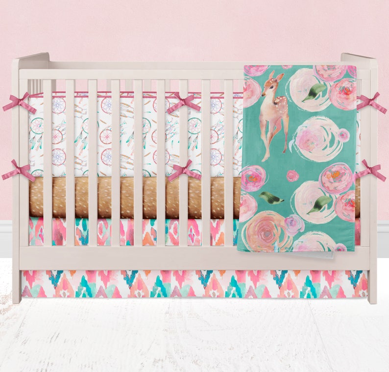 Tribal Girl Crib Bedding Fawn Baby Image 0