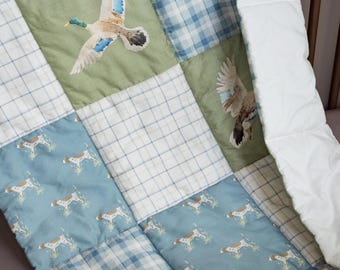 Organic Cotton Baby Quilt | Duck Hunting