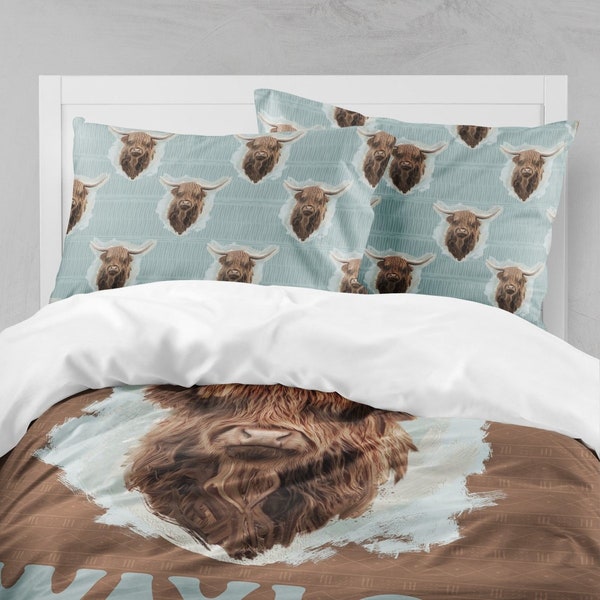 Highland Cow Twin Bedding Etsy UK
