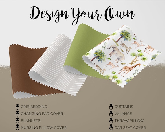 jungle cot bedding and curtains