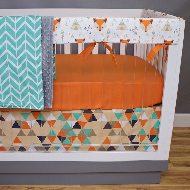 Crib Bedding Fox Baby Bedding Fox Crib Bedding Teepee Baby Etsy