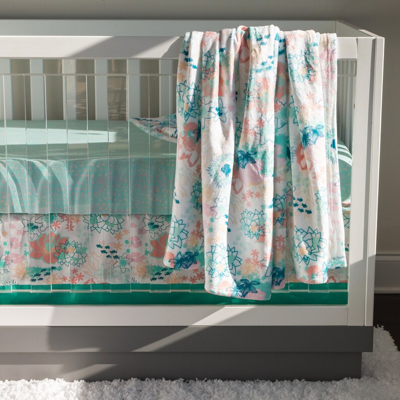 Baby Girl Crib Bedding Ocean Nursery Baby Bedding Set Fish Etsy