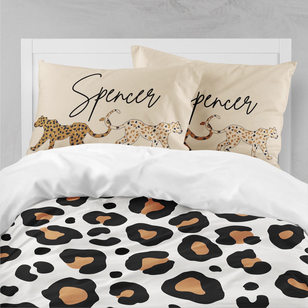 Luxe Leopard Bedding Set, Leopard Bedroom, Cheetah Boys Bedding, Spots