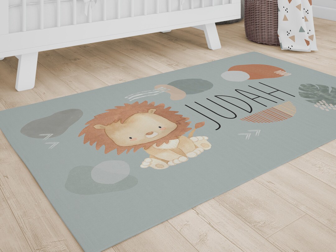 Modern Nursery Rug Jungle Baby Boy Nursery Decor Toddler Boy Etsy