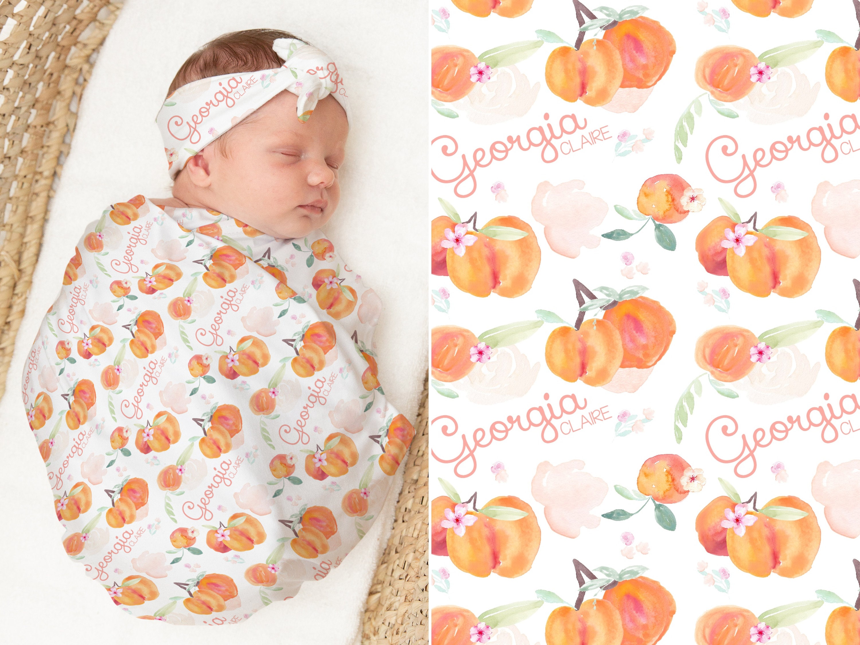 Peach Swaddle Etsy Canada