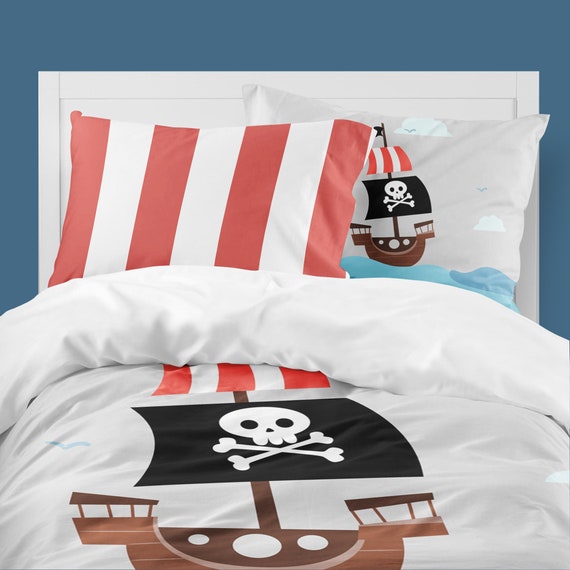 Pirate Boys Bedding Set Toddler Bedding Set Twin Comforter Etsy