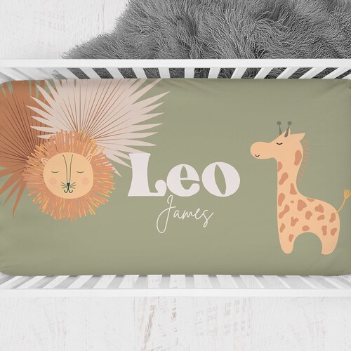Baby Boy Crib Bedding Set Jungle Nursery Safari Lion Etsy