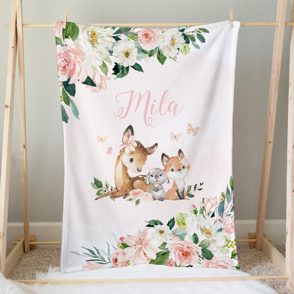 Deer Baby Blanket Etsy