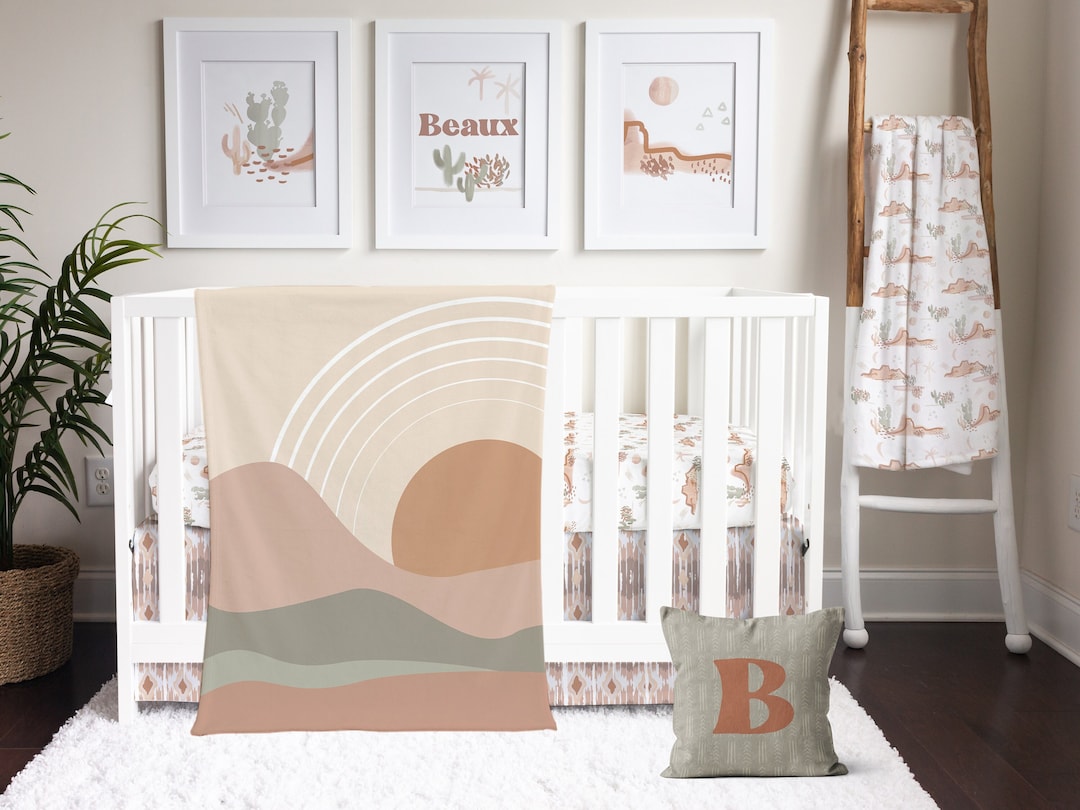 Boho Desert Personalized Crib Sheet main image 1