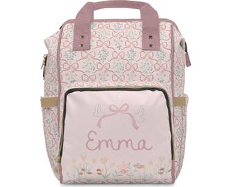 Backpack Diaper Bag | Garden Ribbon