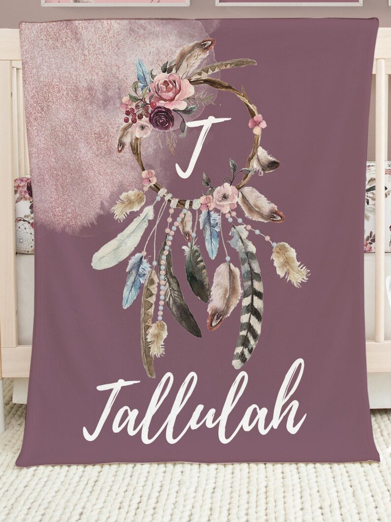 Boho Crib Bedding Set Girl Floral Baby Bedding Dream Etsy