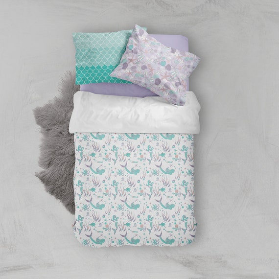 Mermaid twin top bedding set