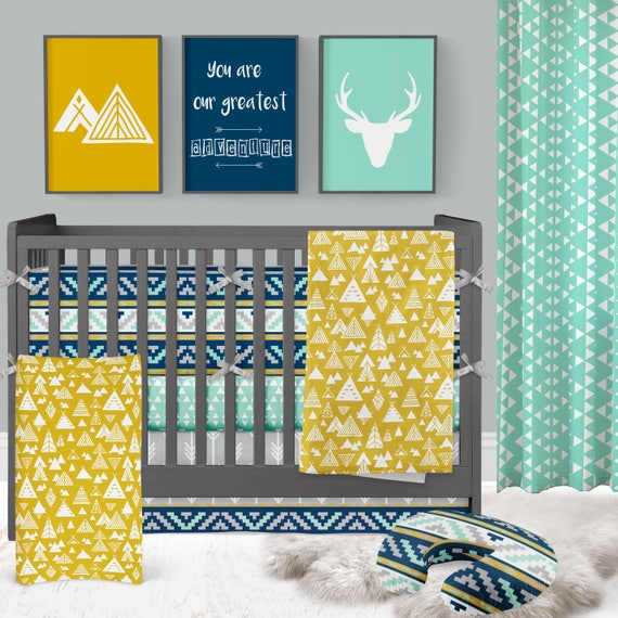 baby boy tribal crib bedding