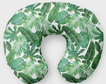 Nursing Pillow Cover, Breastfeeding Pillow Cover, Nursing Cover, Jungle, Baby Shower Gift, Baby Boy Gift, Palm, Safari, Baby Boy, Leafy