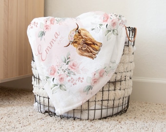 Mixweer Coperta Monthly Per Neonati 100x120 Cm - Motivo Mucca E Fiori - Set Con Fascia E Cerchio Per Foto