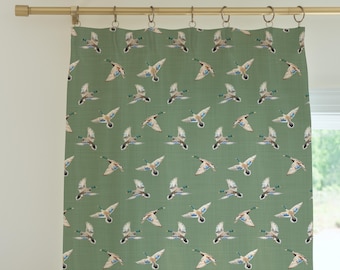 Duck Hunting Nursery Curtains: Green Boy Nursery Decor