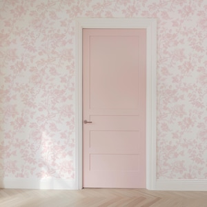 Pink Toile Peel and Stick Wallpaper, Baby Girl Nursery Decor, Coquette Aesthetic, Grandmillennial, Pink Toile, Fancy, Love, Granny Chic
