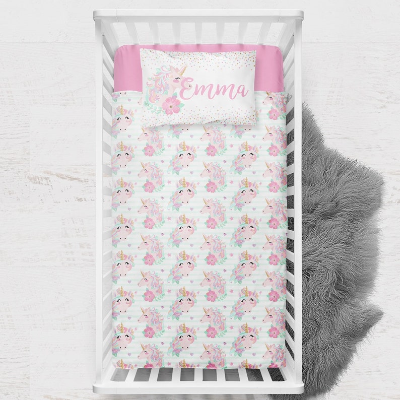 Toddler Bedding Set Comforter Duvet Cover Personalized Etsy