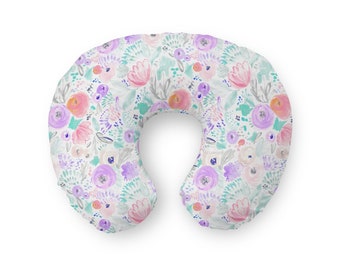 Nursing Pillow Cover, Breastfeeding Pillow Cover, Nursing Cover, Floral, Baby Shower Gift, Baby Girl Gift, Blooms, Spring Girl, Girl Shower