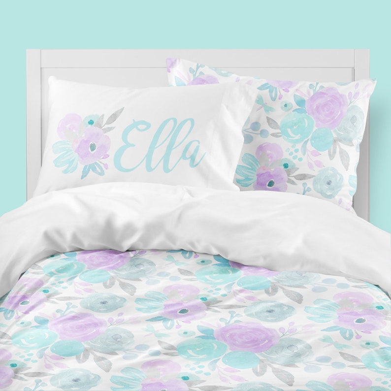 Floral Bedding Set Duvet Cover Comforter Girls Room Etsy