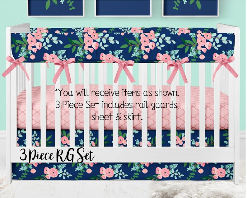 Baby Girl Crib Bedding Floral Crib Bedding Crib Sheet Crib Etsy