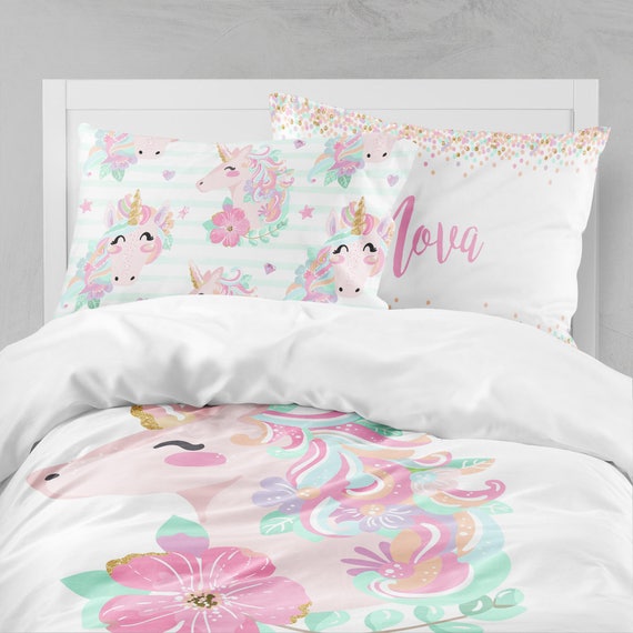 Unicorn sheets for full size cheap bed