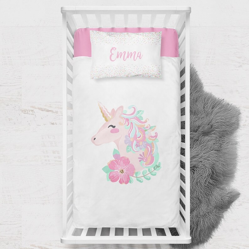 Toddler Bedding Set Comforter Duvet Cover Personalized Etsy