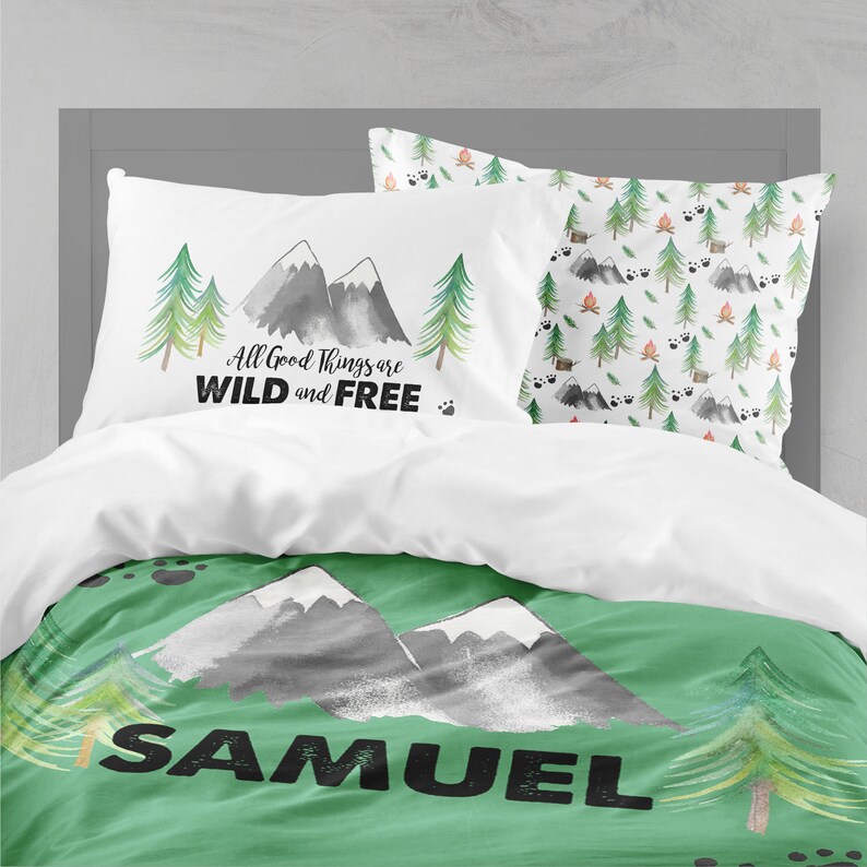 Woodland Boy Room Toddler Bedding Set Twin Comforter Etsy
