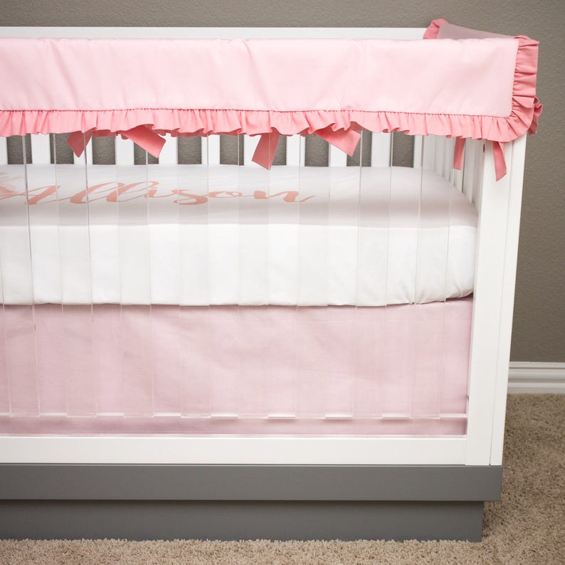 Floral Crib Bedding Crib Sheet Rose Cribset Bumperless Etsy