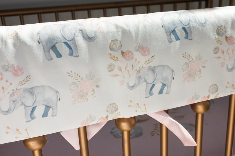 Crib Bedding Girl Set Elephant Baby Bedding Girl Nursery Etsy