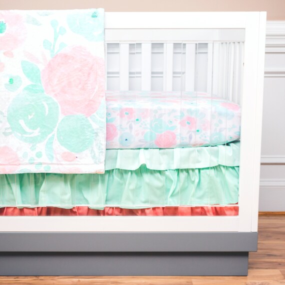 floral crib blanket