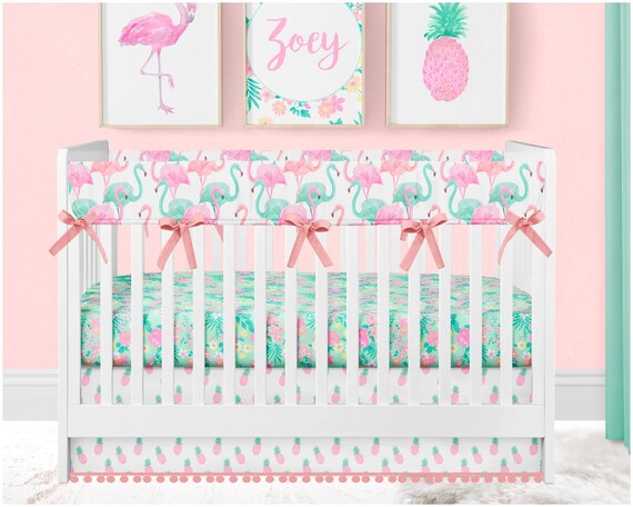 flamingo nursery bedding