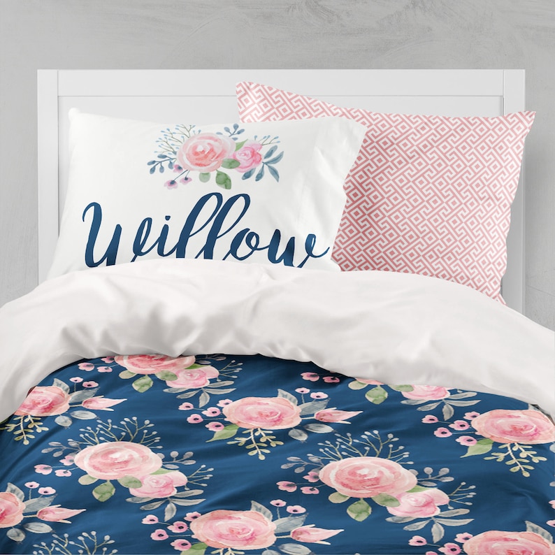 Fl Duvet Cover Twin Bedding Set Girls Room Queen King Image 0