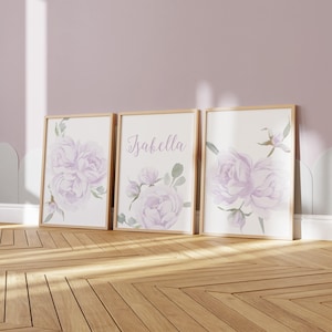 Lovely Lavender Wall Art, Floral Girl Crib Bedding, Nursery Wall Art, Floral Room Decor, Lavender Girls Room Decor, Floral Nursery, Baby