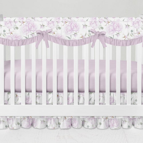 Lavender Crib Bedding Baby Girl Crib Bedding Crib Rail Etsy