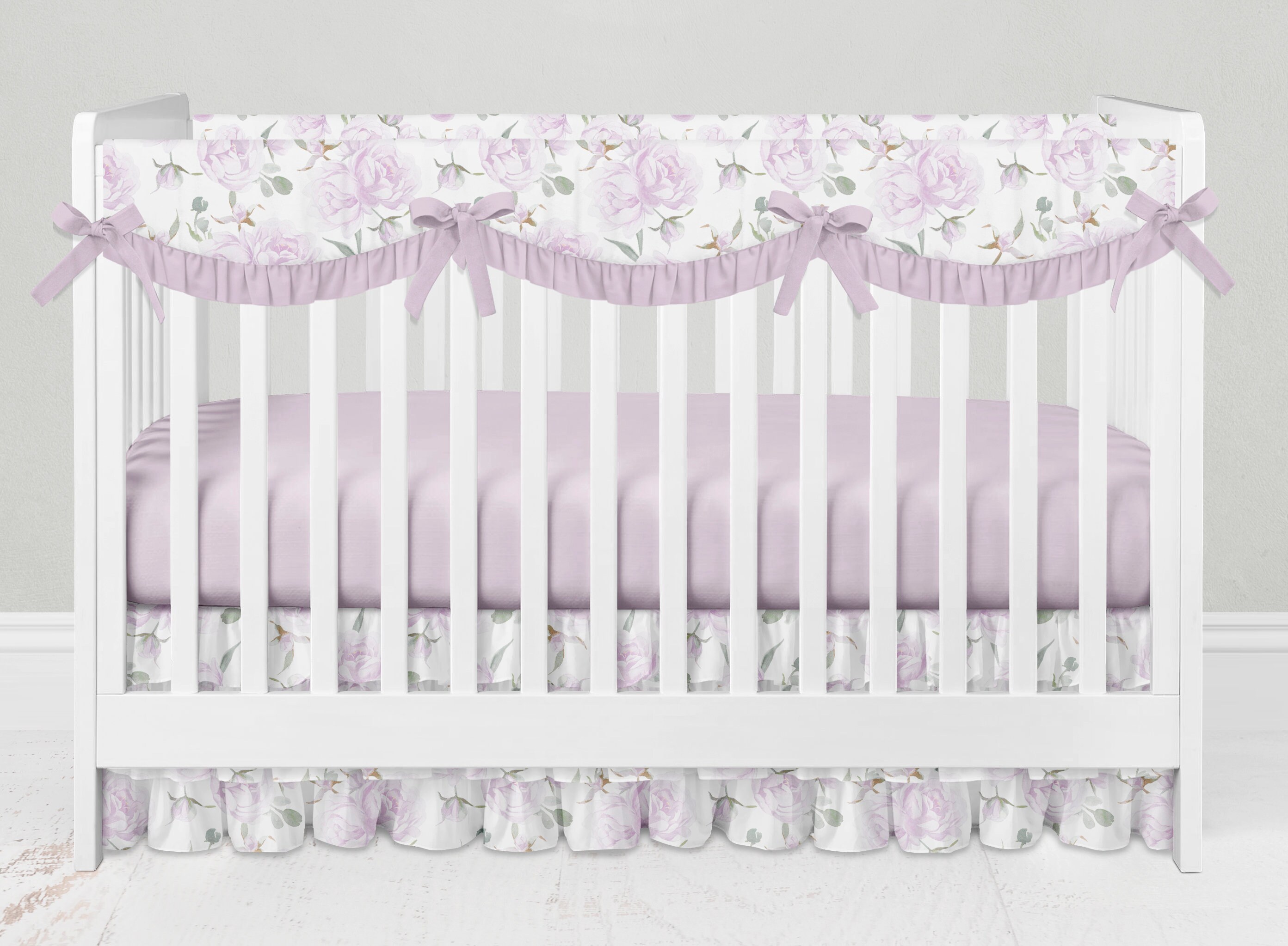 lilac crib bedding set