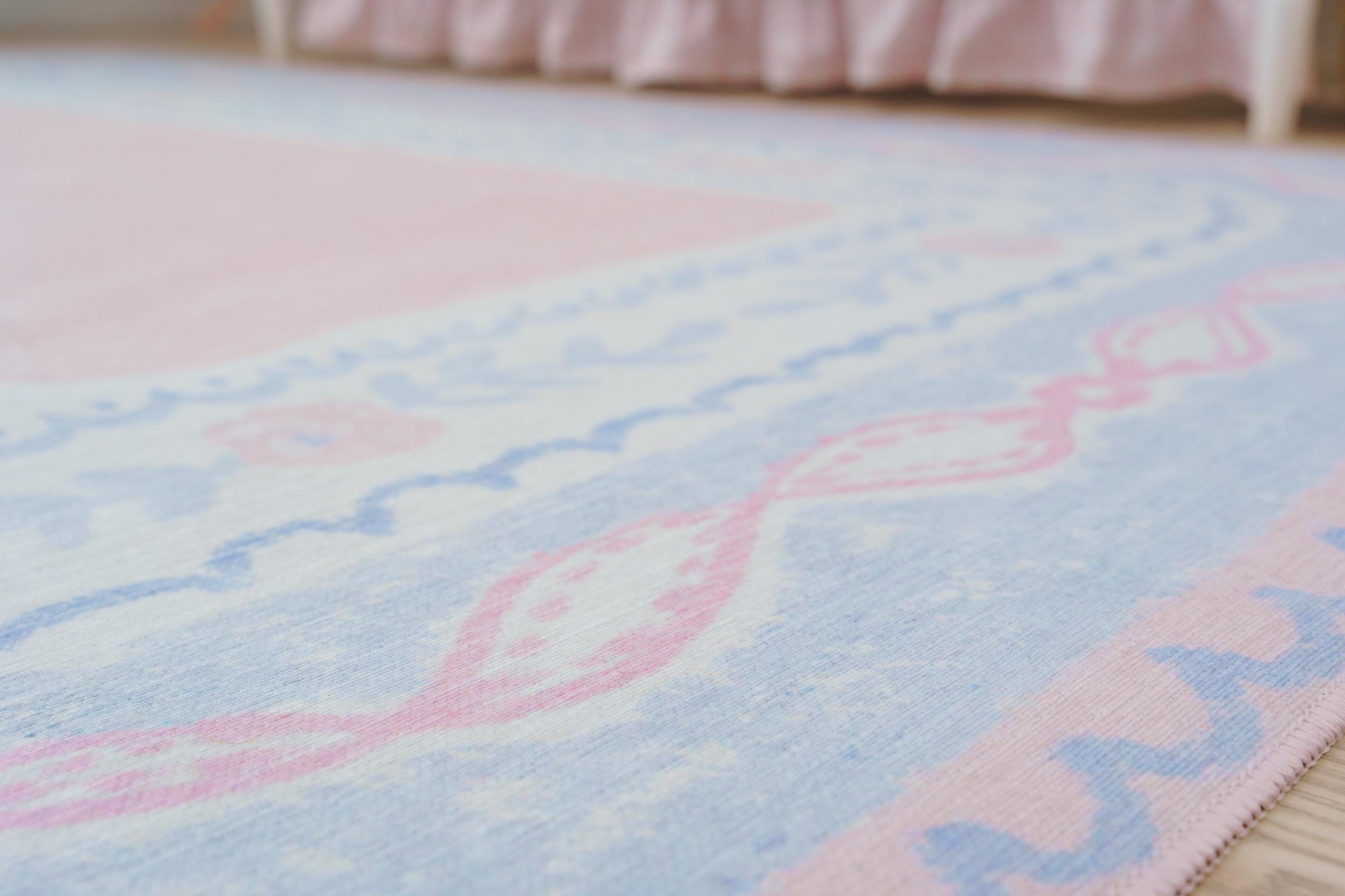 Preppy Rug Designs Kids Rug | Preppy Heirloom Ribbon - Etsy