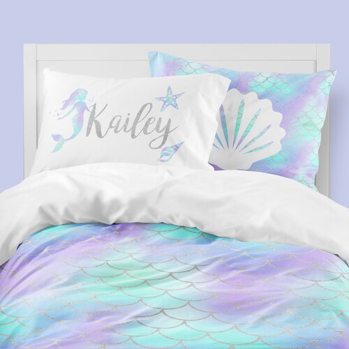 A94 Kids Bedspread Quilts Set for Teens Boys Girls Bedding Mermaid Quilt Twin 