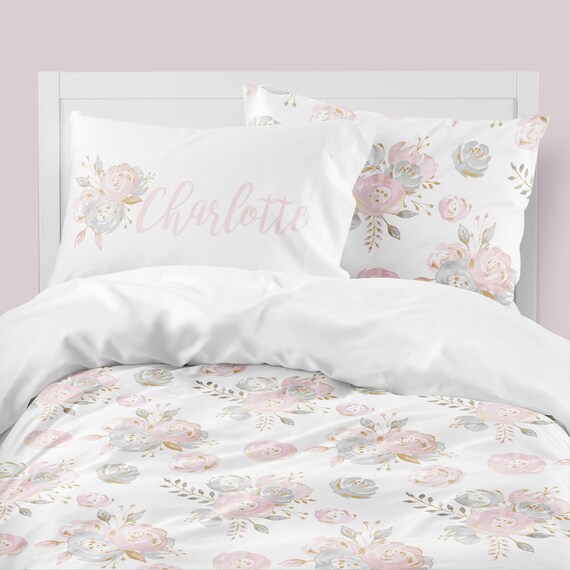 Bedding Set Floral Kids Bedding Duvet Cover Comforter Etsy