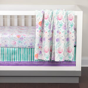 Pink and Turquoise Baby Bedding Etsy
