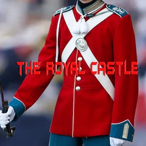 Brittisk kunglig garde röd ulltunika: Ceremoniell husarjacka