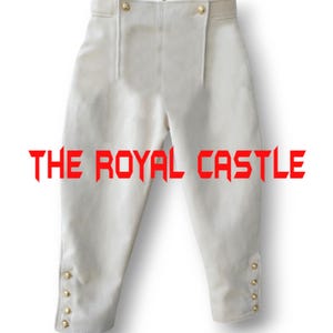 Colonial Breeches: White Wool Revolutionary War Uniform Breeches