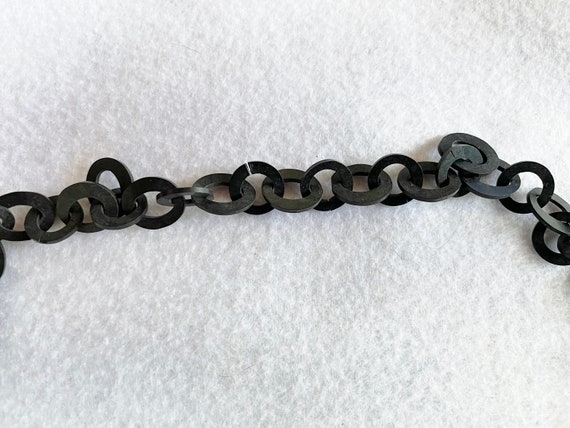 Victorian Vulcanite Chain Necklace LONG - image 3