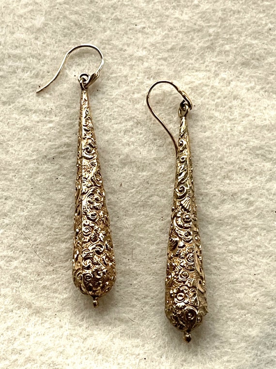 Victorian Pinchbeck Gold Earrings - image 6