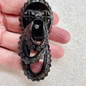 Victorian Whitby Jet Mourning Brooch HUGE image 7